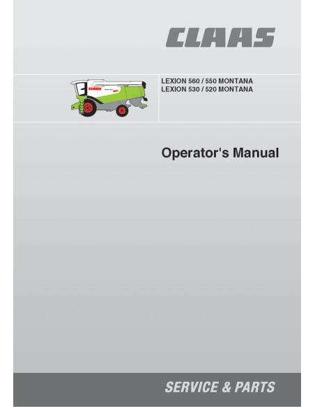 CLA-2995331 Claas Lexion 560 / 550 / 530 / 520 MONTANA combine harvester operator's manual
