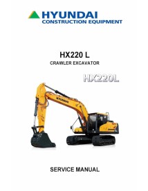Hyundai HX220 L crawler excavator pdf service manual  - Hyundai manuals - HYUNDAI-HX220L-SM