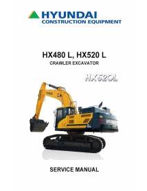 Hyundai HX480 L, HX520 L crawler excavator pdf service manual  - Hyundai manuals - HYUNDAI-HX480-520L-SM