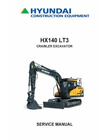 Hyundai HX140 LT3 crawler excavator pdf service manual  - Hyundai manuals - HYUNDAI-HX140LT3-SM