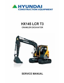 Hyundai HX145 LCR T3 crawler excavator pdf service manual  - Hyundai manuals - HYUNDAI-HX145LCRT3-SM