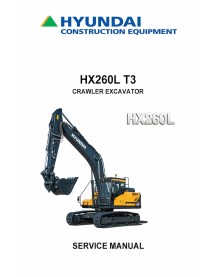 Hyundai HX260 L T3 crawler excavator pdf service manual  - Hyundai manuals - HYUNDAI-HX260LT3-SM