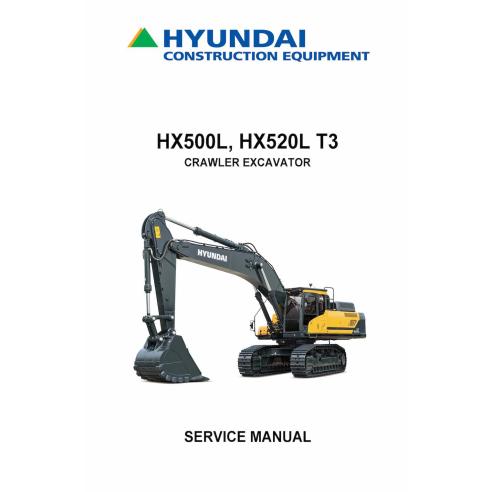 Hyundai HX500 L T3, HX520 L T3 crawler excavator pdf service manual  - Hyundai manuals - HYUNDAI-HX500520LT3-SM