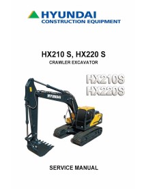 Hyundai HX210 S, HX220 S crawler excavator pdf service manual  - Hyundai manuals - HYUNDAI-HX210220S-SM