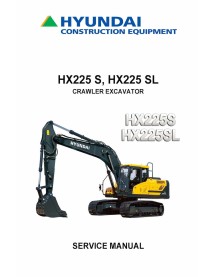 Manuel d'entretien pdf de la pelle sur chenilles Hyundai HX225 S, HX225 SL - Hyundai manuels - HYUNDAI-HX225SL-SM