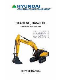 Manual de serviço em pdf de escavadeira de esteira Hyundai HX480 SL, HX520 SL - hyundai manuais - HYUNDAI-HX480520SL-SM