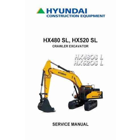 Manual de serviço em pdf de escavadeira de esteira Hyundai HX480 SL, HX520 SL - hyundai manuais - HYUNDAI-HX480520SL-SM