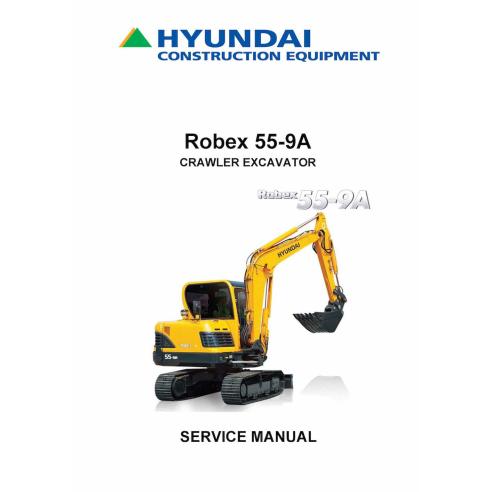Hyundai R55-9A crawler excavator pdf service manual  - Hyundai manuals - HYIUNDAI-R55-9A-SM