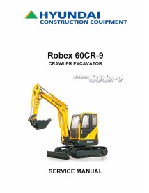 Manual de serviço em pdf da escavadeira de esteira Hyundai R60CR-9 - Hyundai manuais