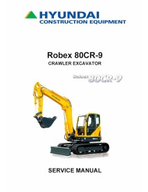 Manual de serviço em pdf da escavadeira de esteira Hyundai R80CR-9 - Hyundai manuais