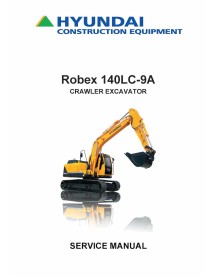 Manual de serviço em pdf da escavadeira de esteira Hyundai R140LC-9A - Hyundai manuais