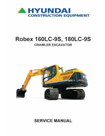 Hyundai R160LC-9S, R180LC-9S excavadora de cadenas pdf manual de servicio - Hyundai manuales