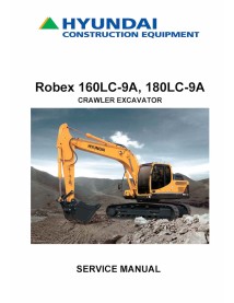 Manual de serviço em pdf da escavadeira de esteira Hyundai R160LC-9A, R180LC-9A - Hyundai manuais
