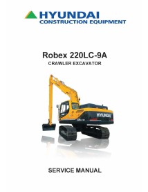 Manual de serviço em pdf da escavadeira de esteira Hyundai R220LC-9A - Hyundai manuais