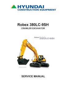 Manual de serviço em pdf da escavadeira de esteira Hyundai R380LC-9SH - Hyundai manuais