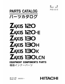 Hitachi 120, 120E, 130, 130H, 130K, 130LCN excavator pdf parts catalog (components)  - Hitachi manuals - HITACHI-PISI-EI-5-PC