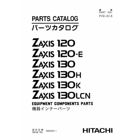 Hitachi 120, 120E, 130, 130H, 130K, 130LCN escavadeira pdf catálogo de peças (componentes) - Hitachi manuais - HITACHI-PISI-E...