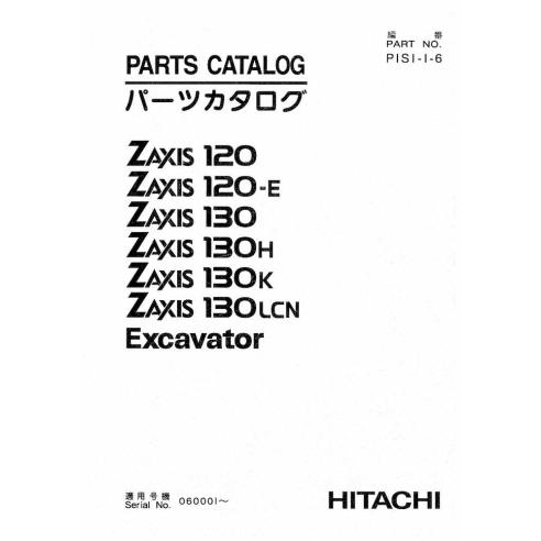 Catálogo de peças para escavadeiras Hitachi 120, 120E, 130, 130H, 130K, 130LCN em pdf - Hitachi manuais - HITACHI-PISI-I-6-PC
