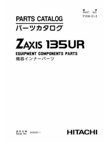 Catálogo de peças da escavadeira Hitachi 135UR pdf (componentes) - Hitachi manuais