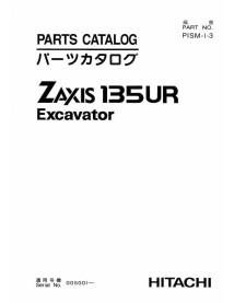 Hitachi 135UR excavator pdf parts catalog  - Hitachi manuals