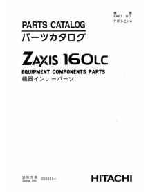 Catálogo de peças em pdf da escavadeira Hitachi 160LC (componentes) - Hitachi manuais