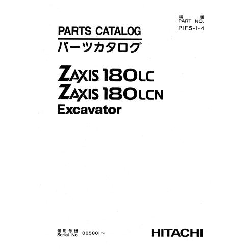 Catálogo de peças para escavadeira Hitachi 180LC, 180LCN pdf - Hitachi manuais - HITACHI-PIF5-I-4-PC