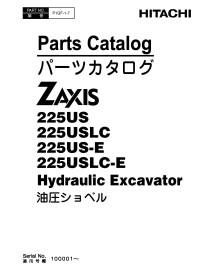 Catálogo de peças para escavadeira Hitachi 225 em pdf - Hitachi manuais