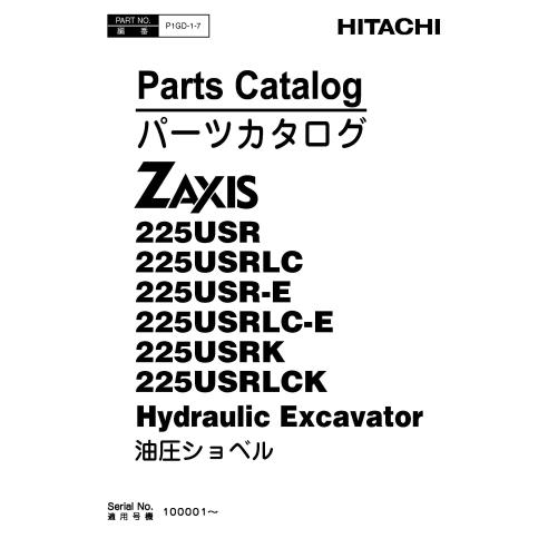 Catálogo de peças para escavadeira Hitachi 225 em pdf - Hitachi manuais - HITACHI-P1GD-1-7-PC