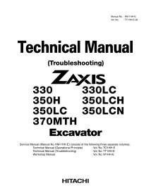 Hitachi 330, 350, 370 excavadora pdf manual técnico de solución de problemas - Hitachi manuales - HITACHI-TT1HH-E-02