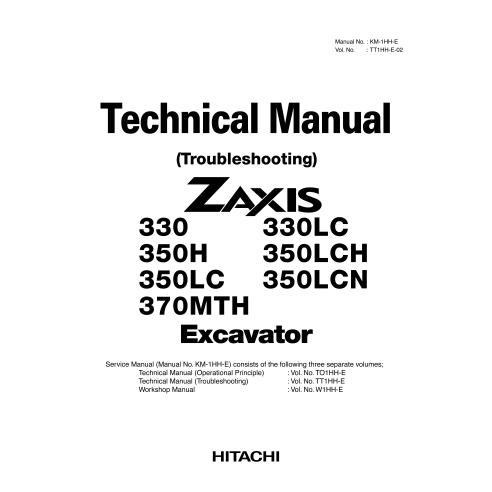 Hitachi 330, 350, 370 excavadora pdf manual técnico de solución de problemas - Hitachi manuales - HITACHI-TT1HH-E-02
