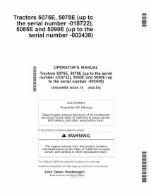JD-OMSU55555 John Deere 5075E, 5078E, 5085E, 5090E tractor operator's manual (OMSU55555)