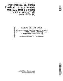 JD-OMSU55558 John Deere 5075E, 5078E, 5085E, 5090E tractor operator's manual ES (OMSU55558)