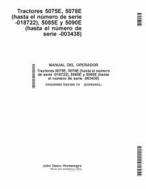 John Deere 5075E, 5078E, 5085E, 5090E tractor pdf manual del operador ES - John Deere manuales - JD-OMSU55558