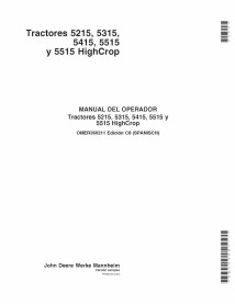 John Deere 5215, 5315, 5415, 5515 tracteur pdf manuel d'utilisation ES - John Deere manuels - JD-OMER360211