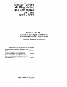 John Deere 3520, 3522 sugar cane harvester pdf operation & test technical manual PT - John Deere manuals
