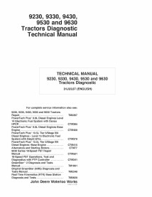 John Deere 9230, 9330, 9430, 9530, 9630 manual técnico de diagnóstico del tractor pdf - John Deere manuales - JD-TM2254