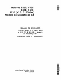 JD-OMRE312198 Manuel d'utilisation du tracteur John Deere 9230, 9330, 9430, 9530, 9630 PT (OMRE312198)