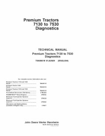 John Deere 7130, 7230, 7330, 7430, 7530 tracteur manuel technique de diagnostic pdf - John Deere manuels - JD-TM400019