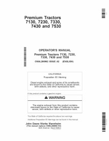 JD-OMAL206902 John Deere 7130, 7230, 7330, 7430, 7530 tractor operator's manual (OMAL206902)