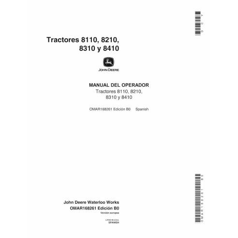 JD-OMAR168261 Manual del operador del tractor John Deere 8110, 8210, 8310, 8410 ES (OMAR168261)