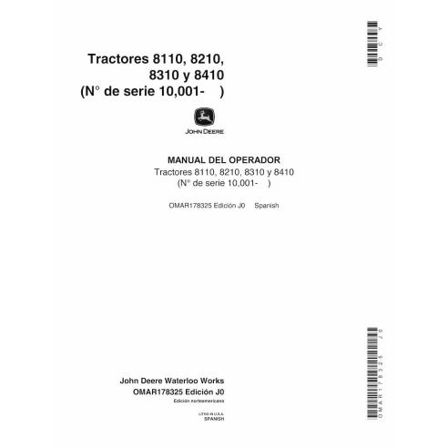 JD-OMAR178325 John Deere 8110, 8210, 8310, 8410 tractor operator's manual ES (OMAR178325)