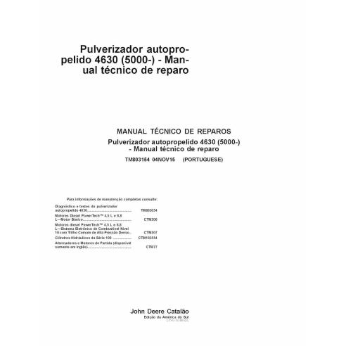 John Deere 4630 pulverizador autopropulsado pdf manual técnico de reparación - John Deere manuales - JD-TM803154-PT