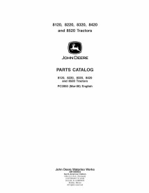 John Deere 8120, 8220, 8320, 8420, 8520 tracteur pdf catalogue de pièces ES - John Deere manuels - JD-PC2850-PC