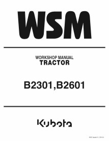 Kubota B2301, B2601 tracteur pdf manuel d'atelier. - Kubota manuels - KUBOTA-9Y111-11560