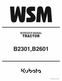 Kubota B2301, B2601 trator pdf manual de oficina - Kubota manuais - KUBOTA-9Y111-11560