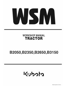 Kubota B2050, B2350, B2650, B3150 trator pdf manual de oficina - Kubota manuais - KUBOTA-9Y111-09820