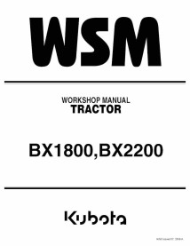 Kubota BX1800, BX2200 tracteur pdf manuel d'atelier. - Kubota manuels - KUBOTA-9Y011-12463