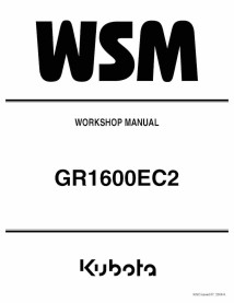 Kubota GR1600EC2 tractor pdf workshop manual  - Kubota manuals