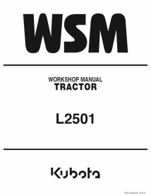 Kubota L2501 tractor pdf workshop manual  - Kubota manuals