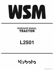 Manual de oficina do trator Kubota L2501 pdf - Kubota manuais - KUBOTA-9Y111-11210